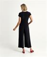 Joseph Ribkoff Jumpsuit überlappenden Kontrastpaspeln