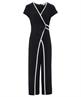 Joseph Ribkoff Jumpsuit überlappenden Kontrastpaspeln