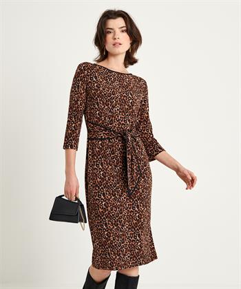 Joseph Ribkoff Kleid mit Panther-Print und Schleifen-Detail