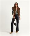 Joseph Ribkoff Schlaghose vegane Lederdetails