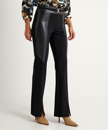 Joseph Ribkoff Schlaghose vegane Lederdetails
