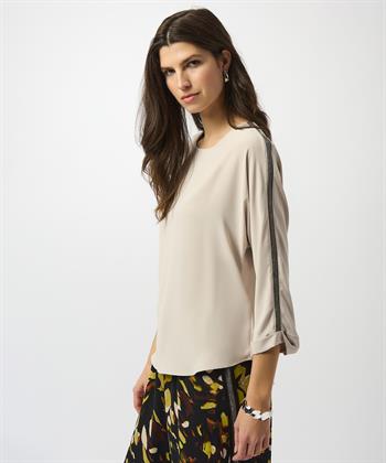 Joseph Ribkoff Seidenbluse Strass-Ärmel