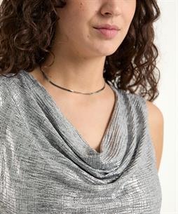 Joseph Ribkoff Top aus Lurex Wasserfall-Ausschnitt