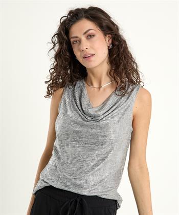 Joseph Ribkoff Top aus Lurex Wasserfall-Ausschnitt