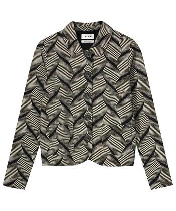 KYRA Blazer Strickjacke Grafik Jacquard Raven