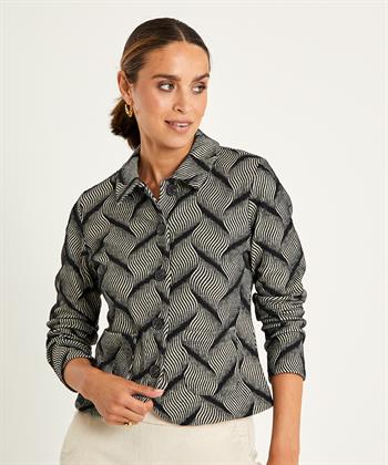 KYRA Blazer Strickjacke Grafik Jacquard Raven