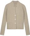 KYRA Blazer Strickjacke Waffelstruktur Blockstich Kitty