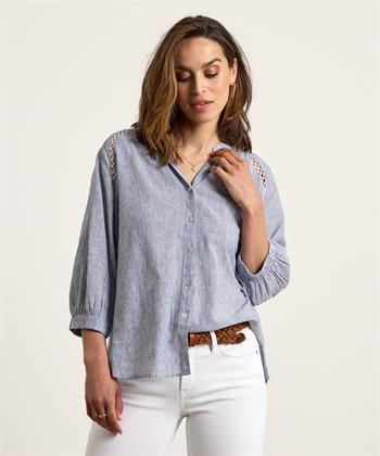 KYRA Bluse Leinenmischung Nadelstreifen Inessa