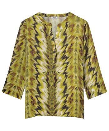 KYRA Bluse mit glänzendem Ikat Print Rosaria