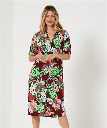 KYRA durchknöpfbares Kleid tropische Blume Marena