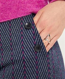 KYRA Hose mit weitem Bein Fischgrätenmuster Dian