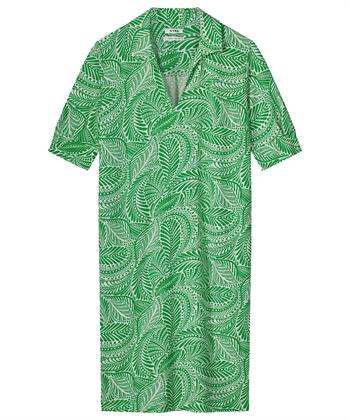 KYRA Kleid Blattdruck Vina