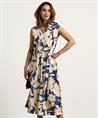 KYRA Leinenmischung langes Kleid Blumen Kaira