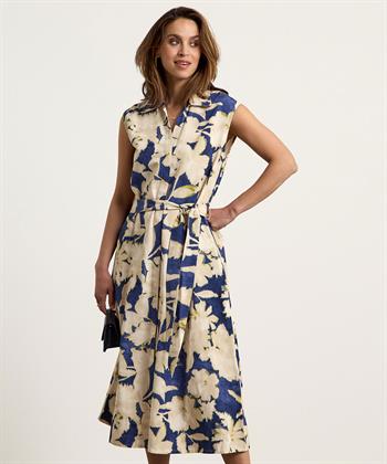 KYRA Leinenmischung langes Kleid Blumen Kaira
