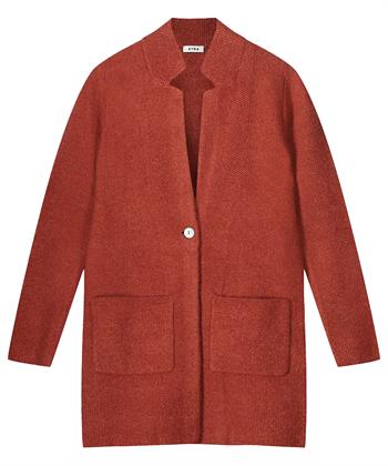 KYRA Mittellanger Blazer aus Wollmischung Strickjacke Kiran
