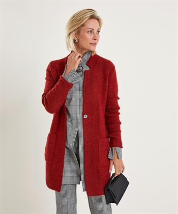 KYRA Mittellanger Blazer aus Wollmischung Strickjacke Kiran