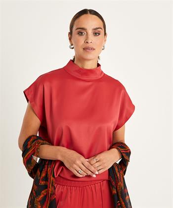 KYRA schwere seidige Bluse mit Rollkragen Dana