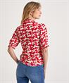 KYRA Shirt Bluse Puffärmel rot Blume Rosanne