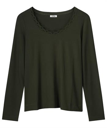 KYRA Shirt Spitzenausschnitt Manou