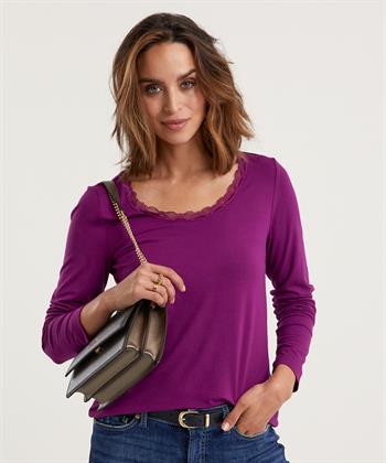 KYRA Shirt Spitzenausschnitt Manou