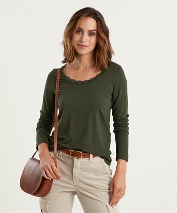KYRA Shirt Spitzenausschnitt Manou