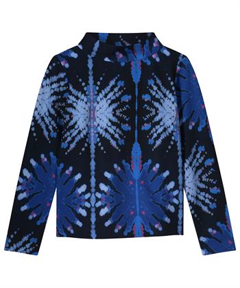 KYRA Top mit Rollkragen und Allover-Druck Jean