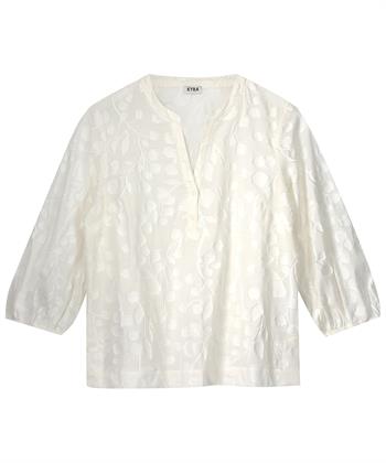 KYRA transparente Bluse Motiv Xaaf