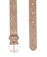 Legend Ledergürtel Schlange metallic