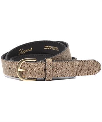 Legend Ledergürtel Schlange metallic
