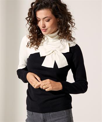 Leo & Ugo Pullover Farbblockschleife