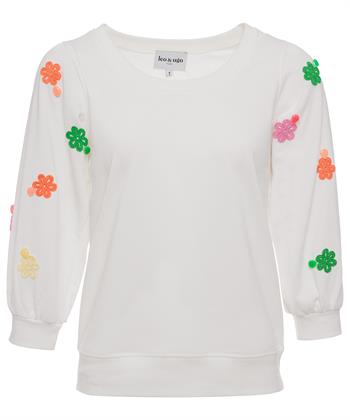 Leo & Ugo Pullover gehäkelte Blume