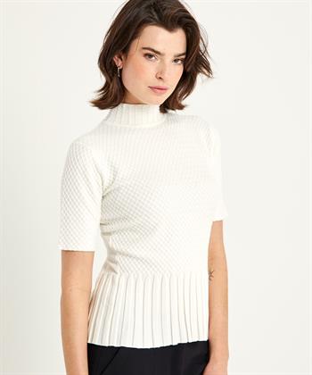 Leo & Ugo Pullover mit Waffelperlen