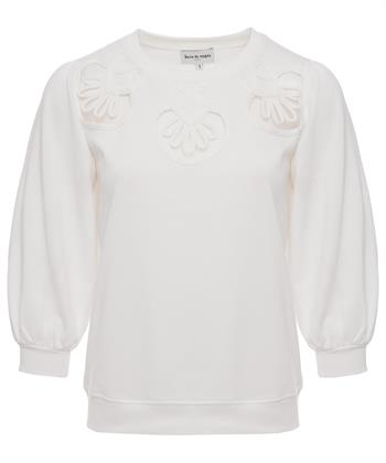 Leo & Ugo Pullover Stickerei Netz Blume