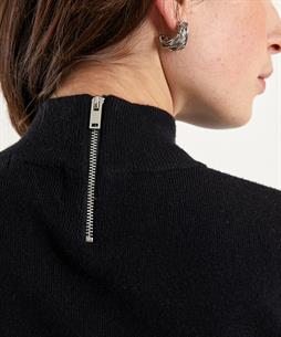 Leo & Ugo Rollkragenpullover kurzarm mit Strasssteinen