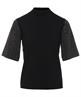 Leo & Ugo Rollkragenpullover kurzarm mit Strasssteinen