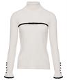 Leo & Ugo Rollkragenpullover mit strassbesetzter Schleife