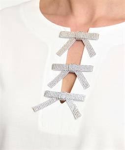 Leo & Ugo Shirt Schleifen Strasssteinchen