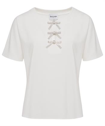 Leo & Ugo Shirt Schleifen Strasssteinchen