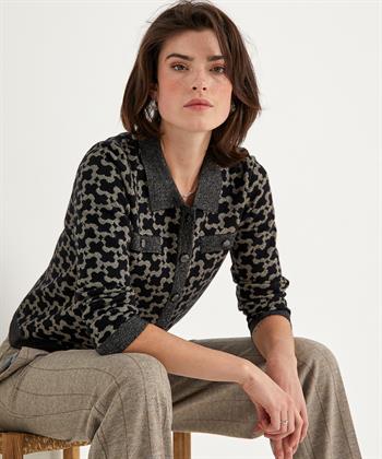 Leo & Ugo Strickjacke Jacquard-Lurex