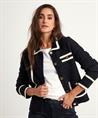 Leo & Ugo Strickjacke Lurex und Kontrastpaspel