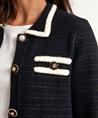 Leo & Ugo Strickjacke Lurex und Kontrastpaspel