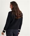 Leo & Ugo Strickjacke Lurex und Kontrastpaspel