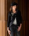 Leo & Ugo Strickjacke mit Perlen und Strassschleife