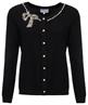 Leo & Ugo Strickjacke mit Perlen und Strassschleife