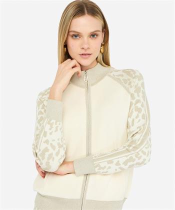 Liu Jo Jacquard-Strickjacke Panther Lurex