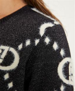 Liu Jo Pullover Logo-Muster Lurex
