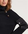 Liu Jo Rippen-Rollkragenpullover mit goldenen Knöpfen