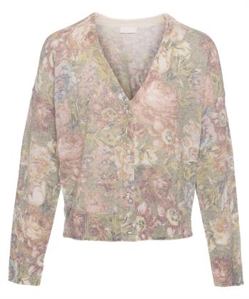 Liu Jo Strickjacke aus Wollmischung mit Blumendruck