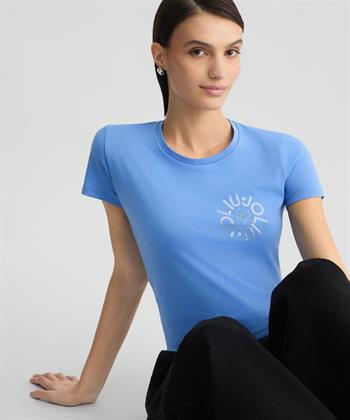 Liu Jo T-Shirt mit Logo und Strass