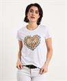 Liu Jo T-Shirt Print mit Strasssteinen